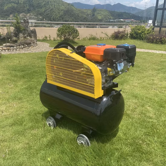 Xinya 6.5HP 2065 더블 실린더형 100L 가솔린 벨트 구동 공기 압축기 공장